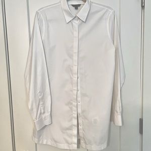 Brooks Brothers Women wrinkle resistant Tunic, White, Size 12